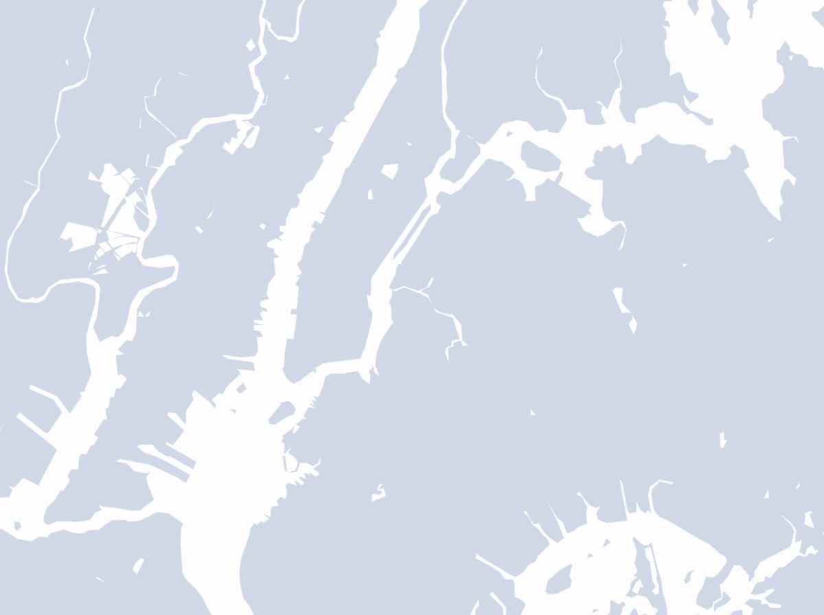 Map of where we work: Manhattan, Brooklyn and Queens in New York, and Jersey City and Hoboken in New Jersey